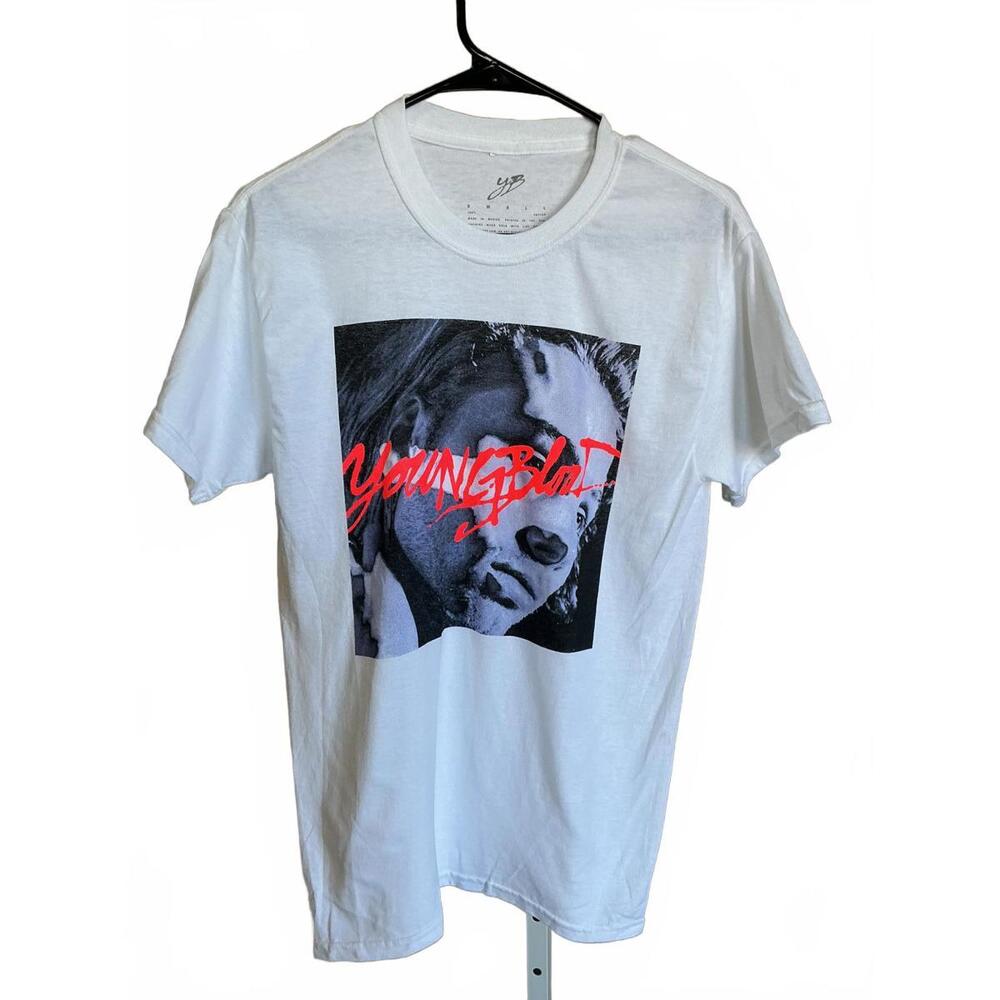 White Graphic Youngblood Men's T-Shirt Music Band Small
